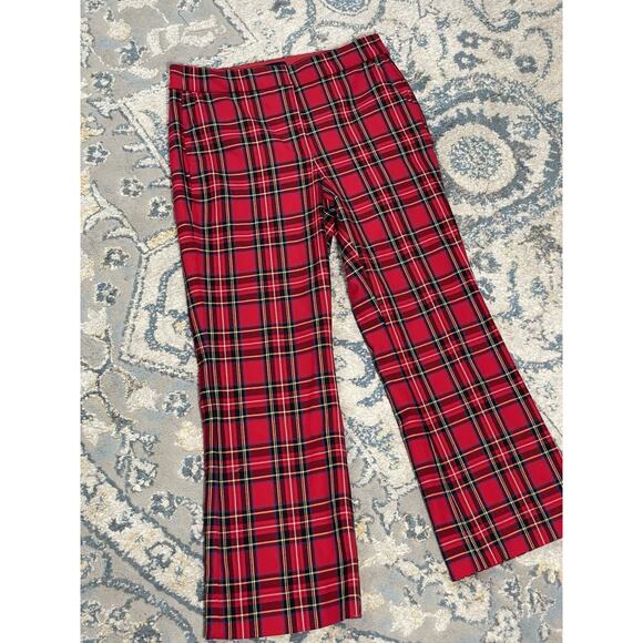 J.Crew Kelsey Pant Women’s Size 4 Red Plaid Tartan Straight Leg Hemmed - Picture 3 of 8
